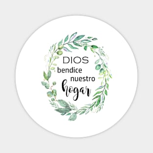 Dios bendice nuestro hogar Magnet